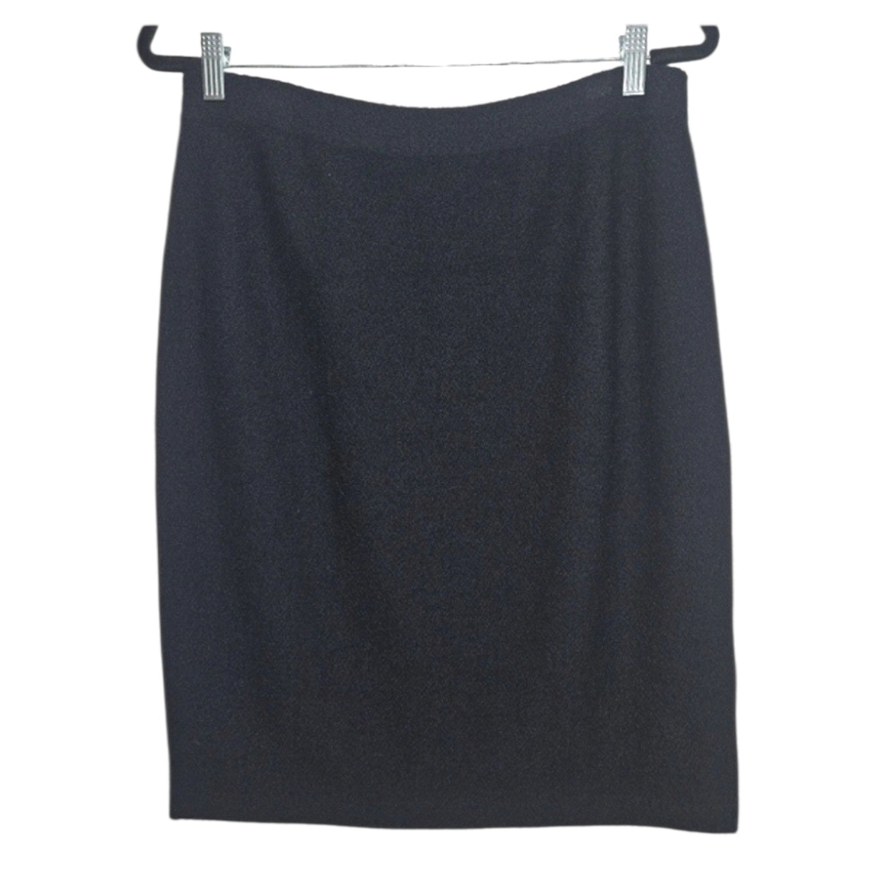 St. John Collection By Marie Gray Black Pencil Skirt Women's Size 12 Textured